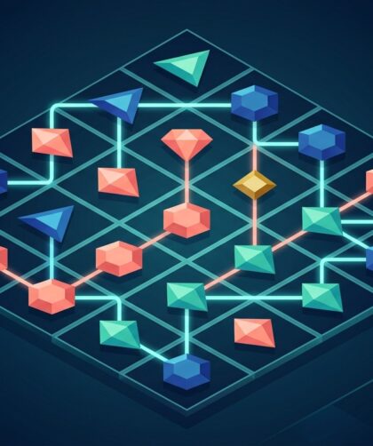 Seseorang sedang mempelajari tampilan informasi tabel pembayaran mesin slot di layar